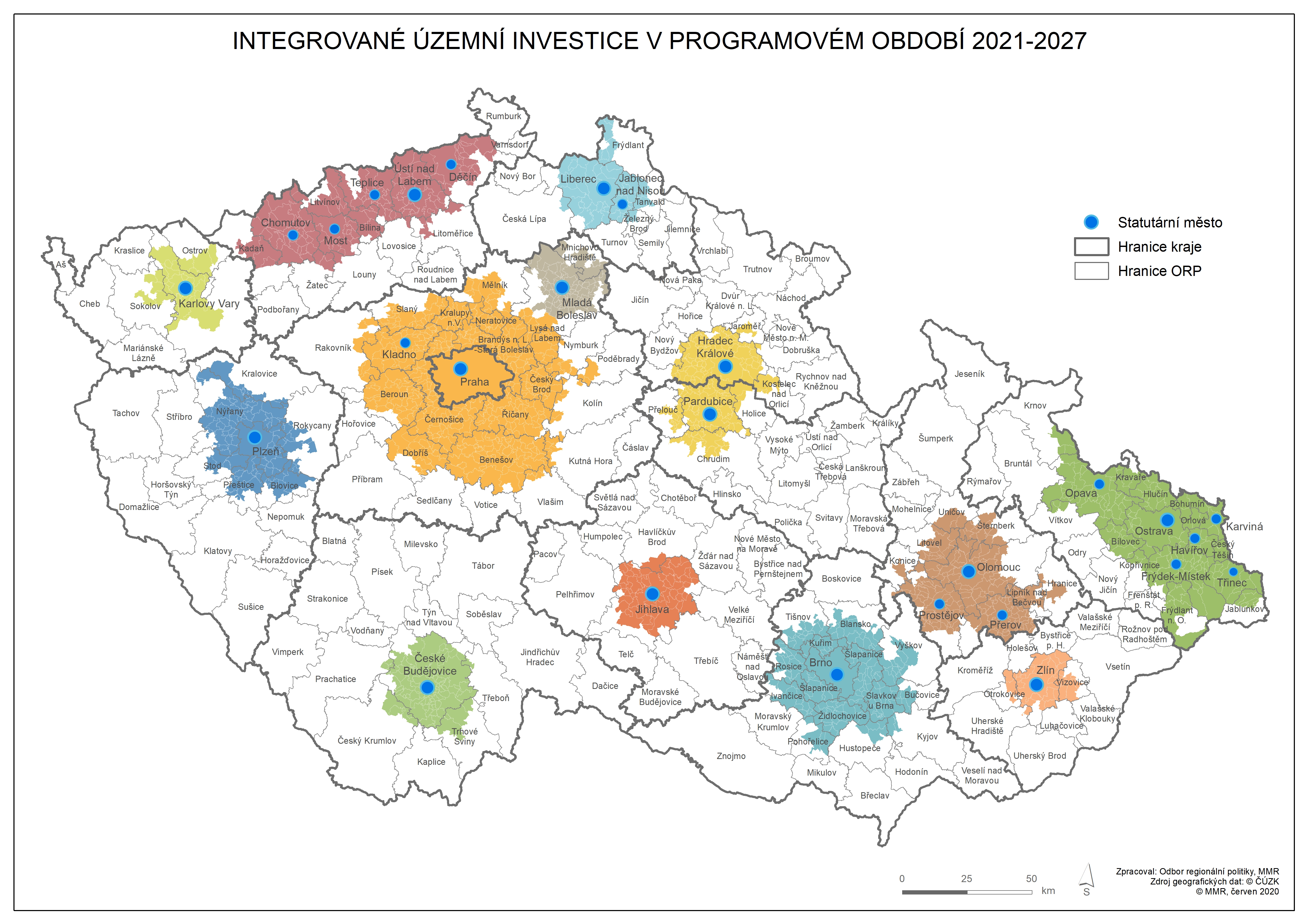 Vymezení Metropolitních oblastí a aglomerací 